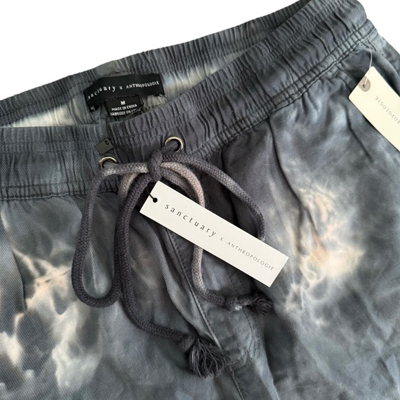 Sanctuary Anthropologie Carefree Cargo Pant Navy Tie Dye size Medium NWT - Picture 3 of 7